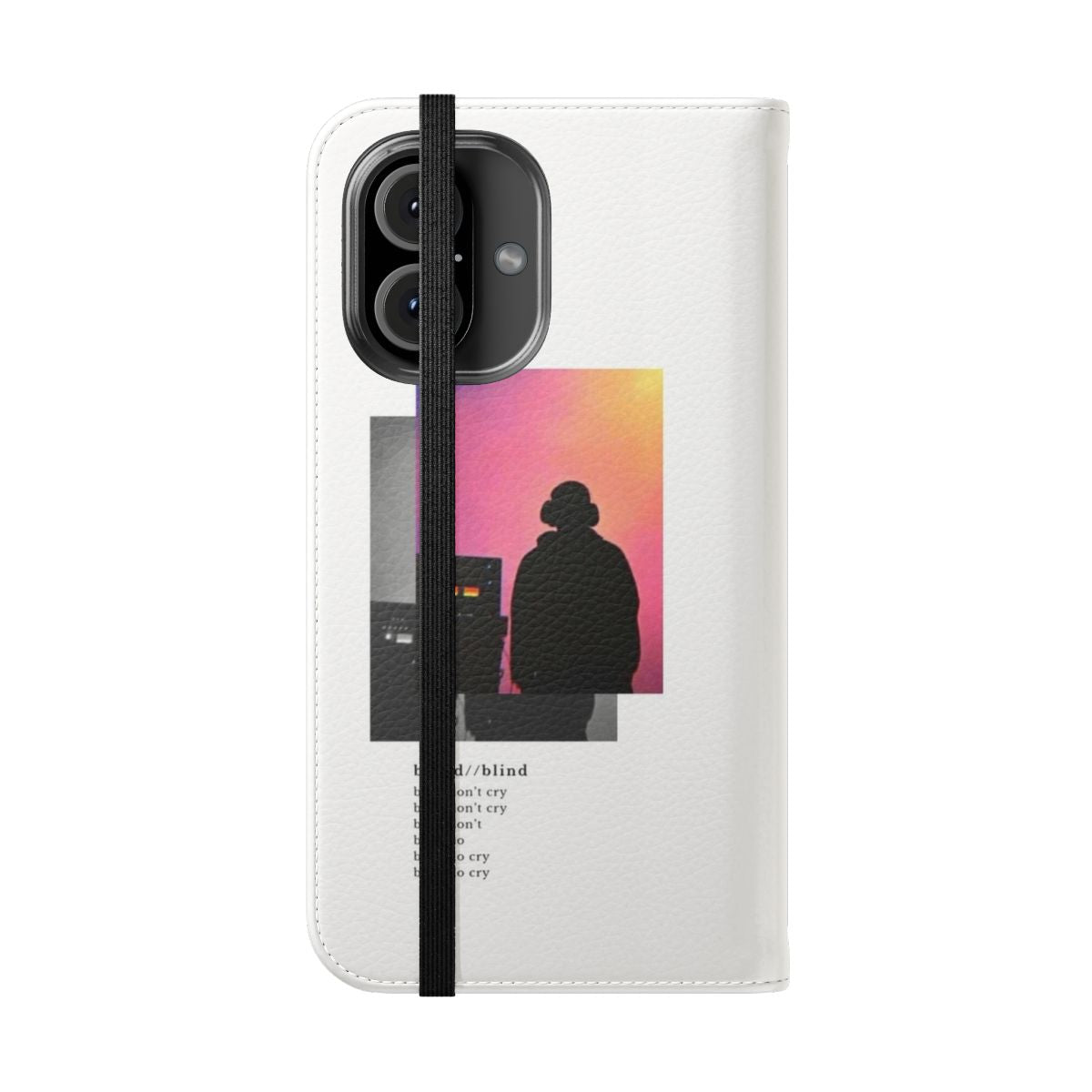 Frank Ocean-inspired Blond aesthetic phone case - Folded Front