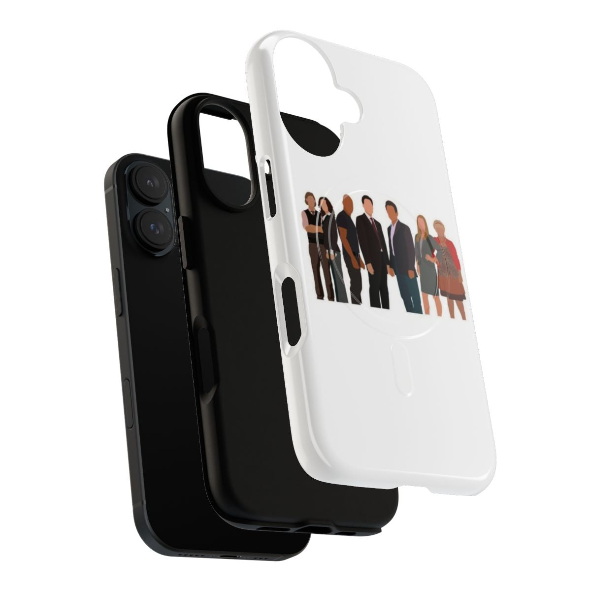 Minimalist phone case featuring characters from the TV show Criminal Minds - Layers