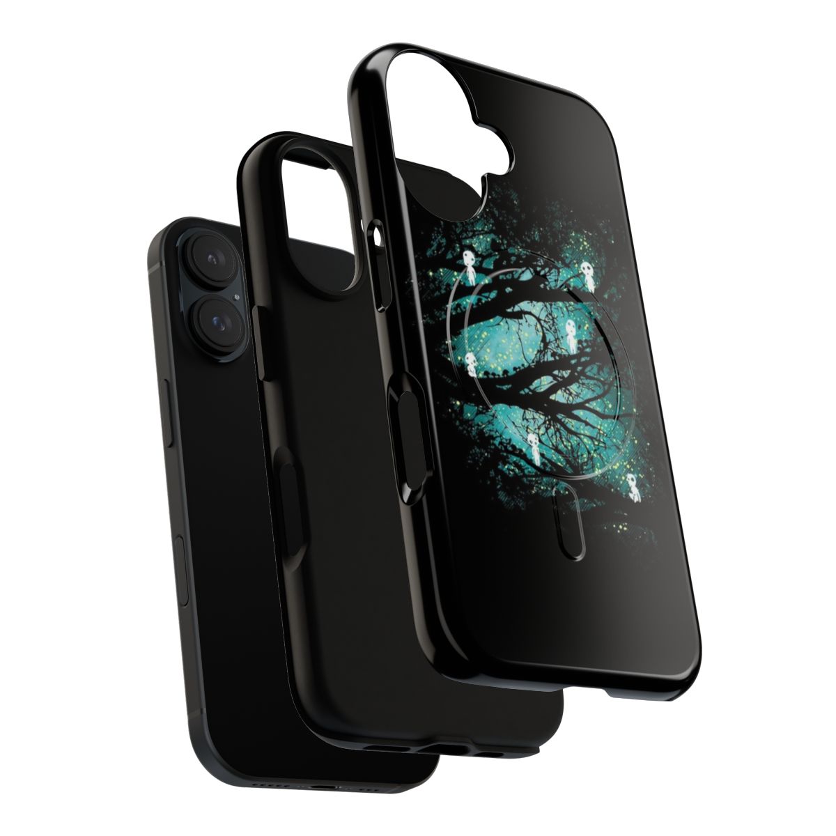 Magnetic protective phone case featuring a detailed tree spirit design in a fantasy art style. - Layers