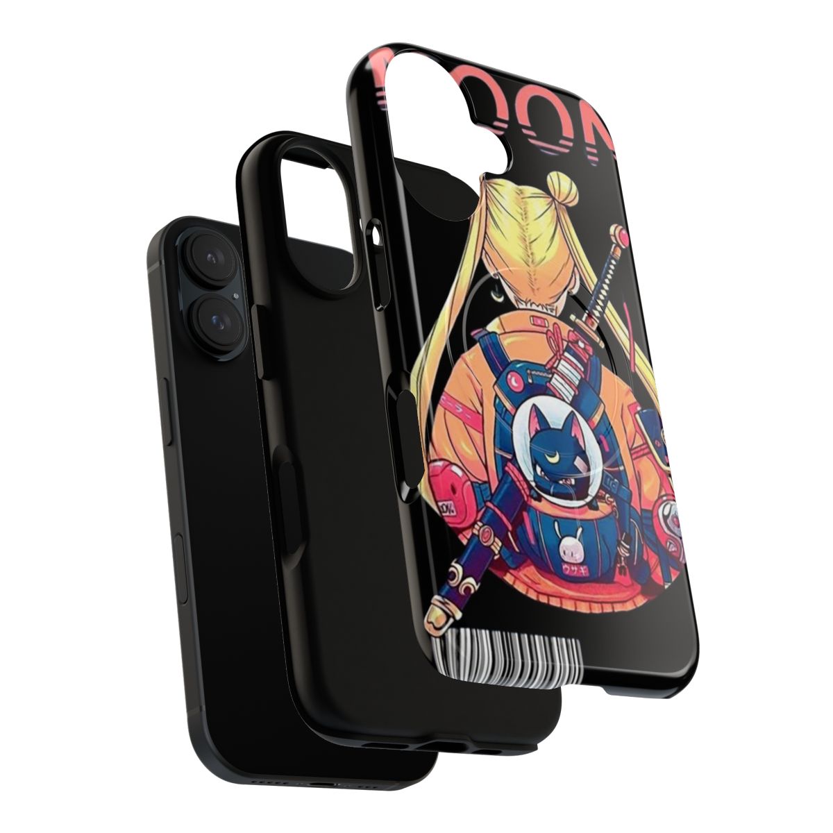 Stylish Sailor Moon inspired magnetic tough phone case - Layers