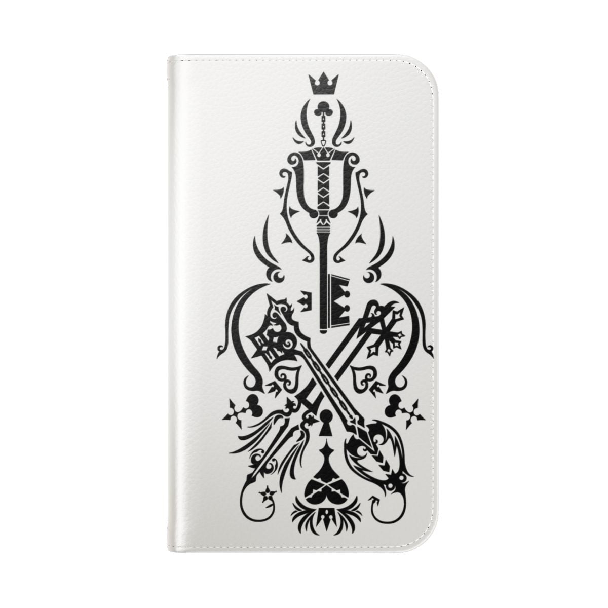 Kingdom Hearts-themed flip cover phone case - Folded Back