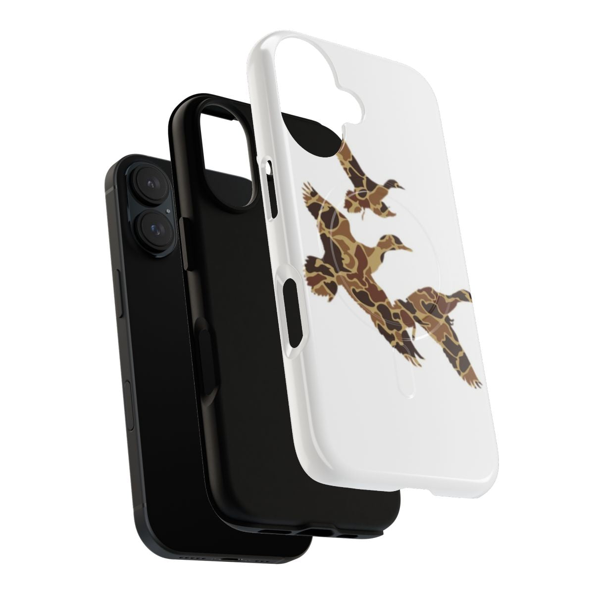 Camo Ducks Magnetic Tough Phone Cases for Hunting Enthusiasts - Layers