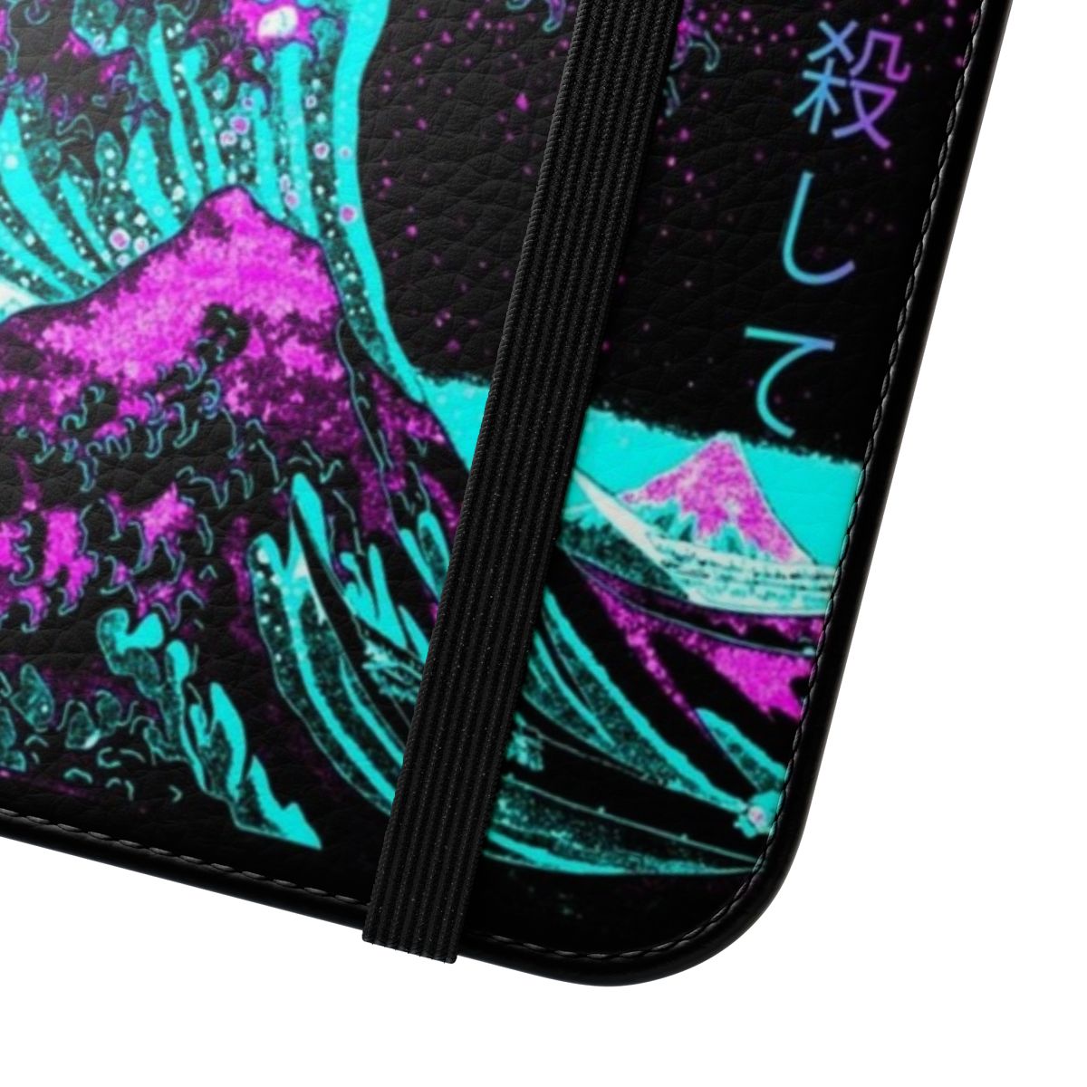 Stylish phone case featuring Hokusai's iconic 'The Great Wave Off Kanagawa' artwork - Close Up