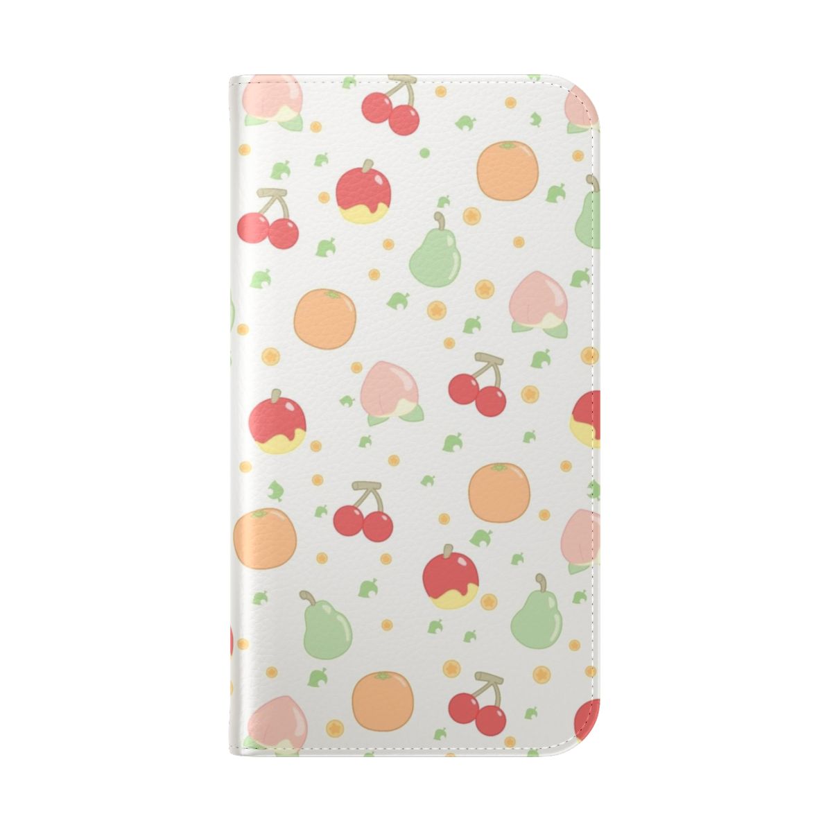 Colorful fruit pattern phone case cover with a cute and adorable design - Folded Back