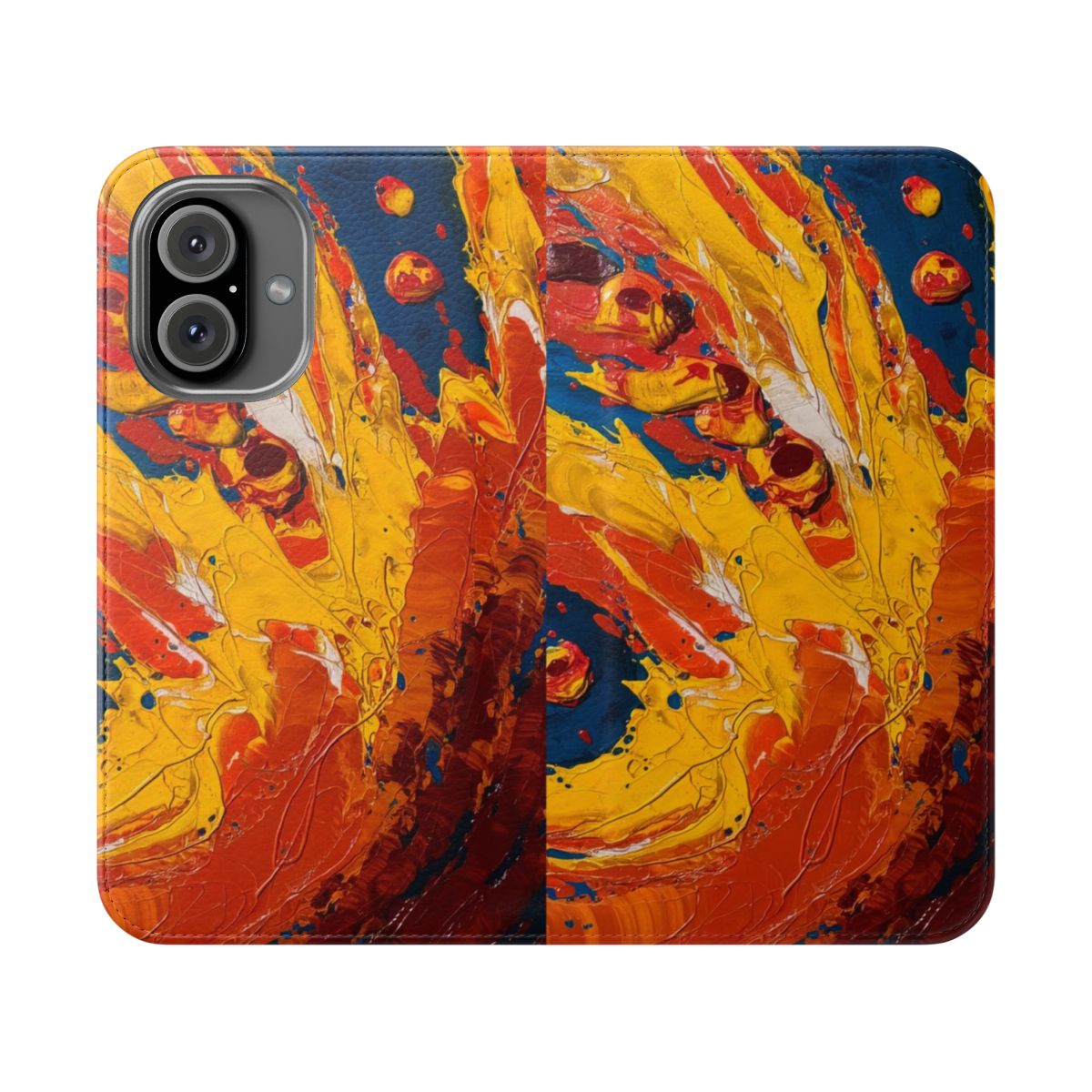 Fiery burst abstract art design phone case cover