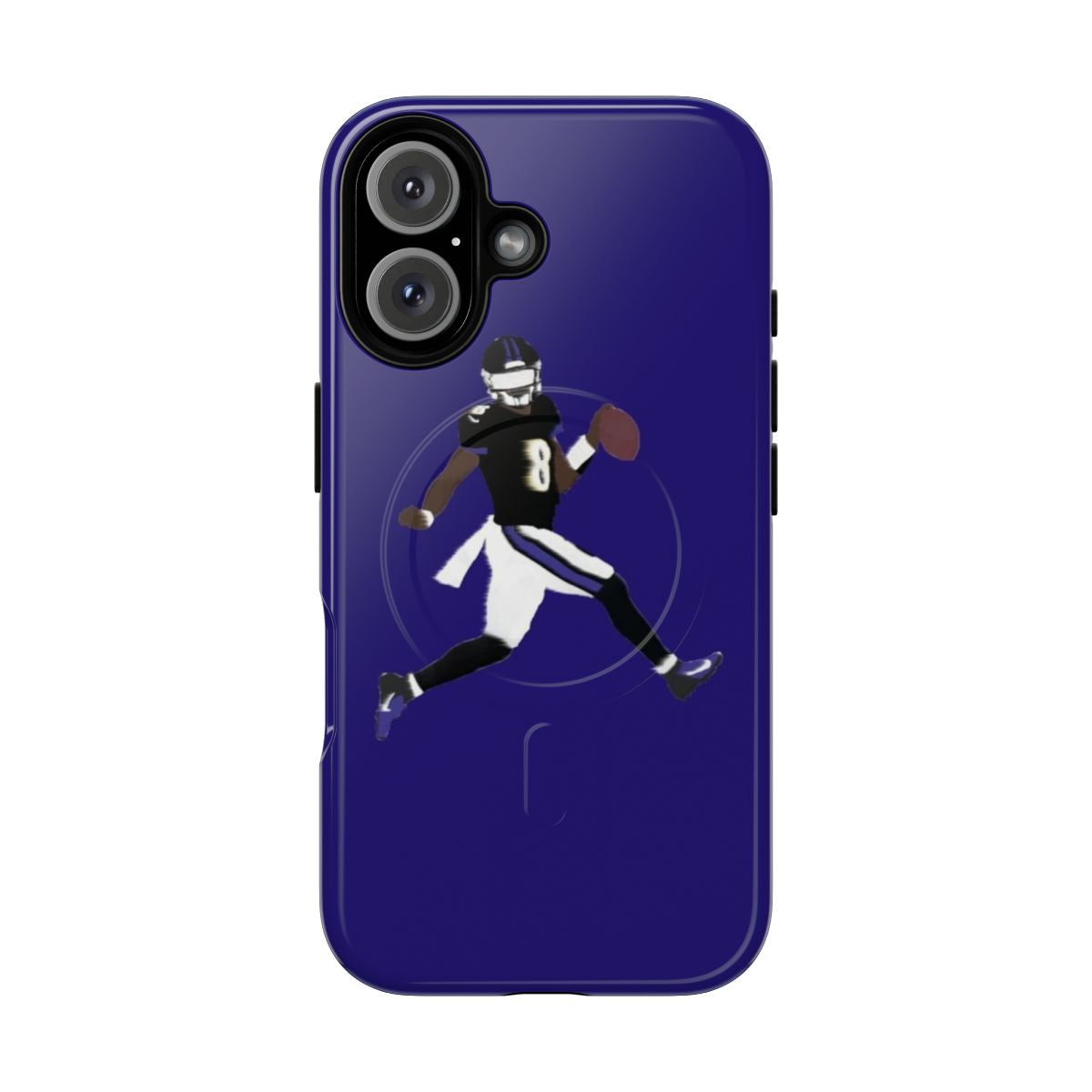 Lamar Jackson inspired Ravens-themed magnetic tough phone case