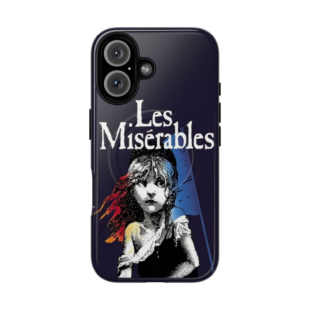 Magnetic tough phone case featuring a classic Les Misérables design