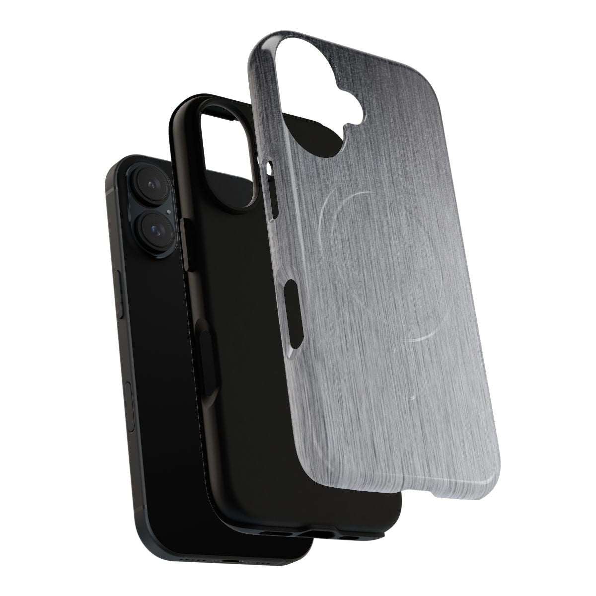 Stainless steel textured phone case with magnetic closure - Layers