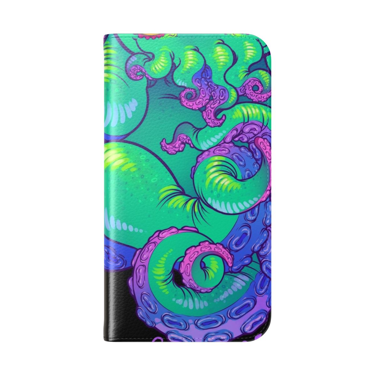 Cthulhu monster inspired tentacle print phone case - Folded Back