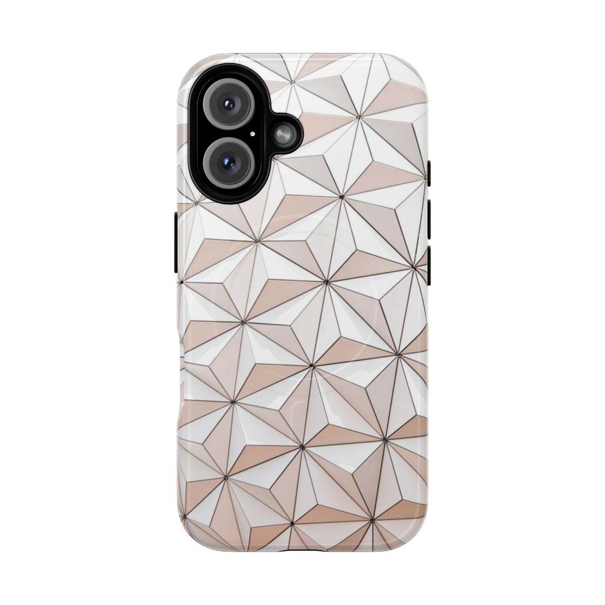 Magnetic tough phone case with colorful Epcot inspired pattern design