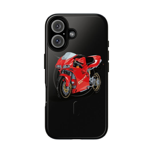 Magnetic tough phone case featuring Ducati motorcycle designs