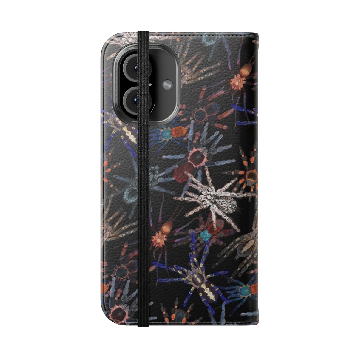 Arachnid pattern phone case cover with a spiderweb-inspired design - Folded Front