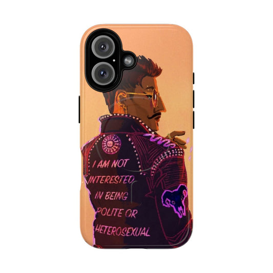 Magnetic tough phone case with fantasy necromancy design, featuring Dorian Pavus from Dragon Age Inquisition.