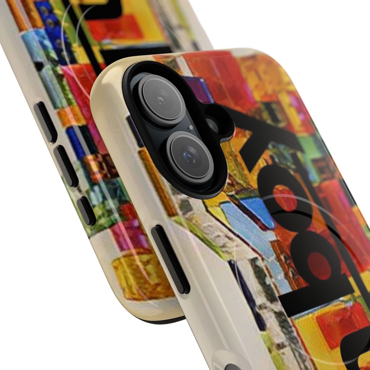 Durable phone case with a retro Quantum Leap Ziggy graphic - Detail