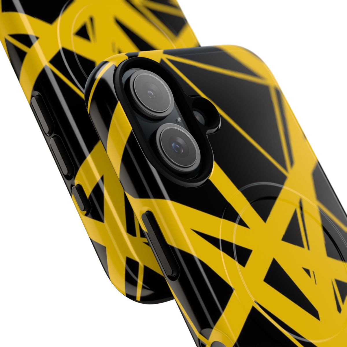 Stylish phone case featuring the iconic EVH stripes design, inspired by the legendary Eddie Van Halen - Detail