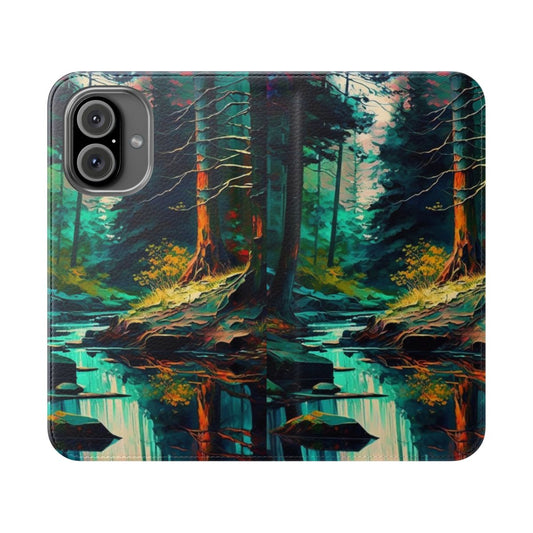 Abstract floral landscape design phone case