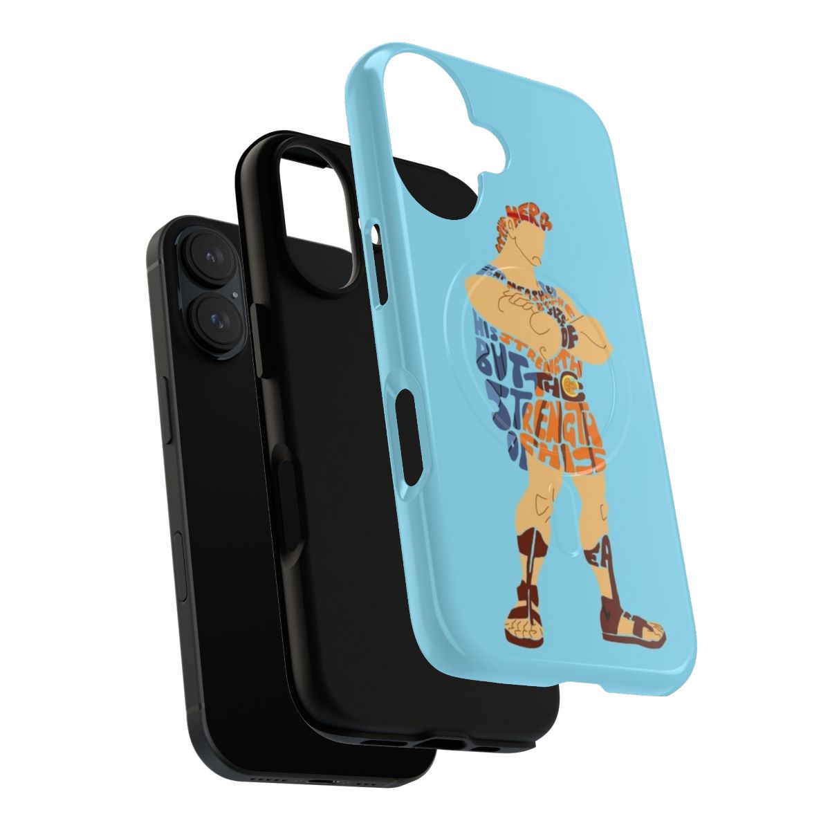 Hercules-inspired magnetic tough phone case with heroic typography - Layers