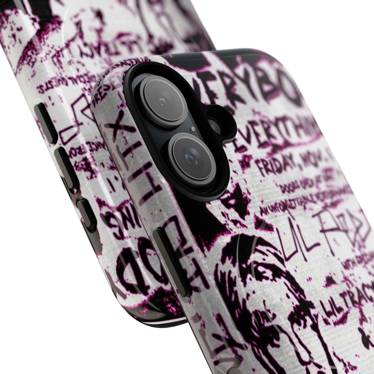 Punk-inspired Lil Peep magnetic phone case with poster design - Detail