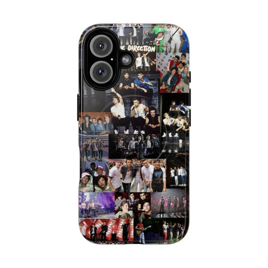 Durable one direction phone case with a magnetic closure