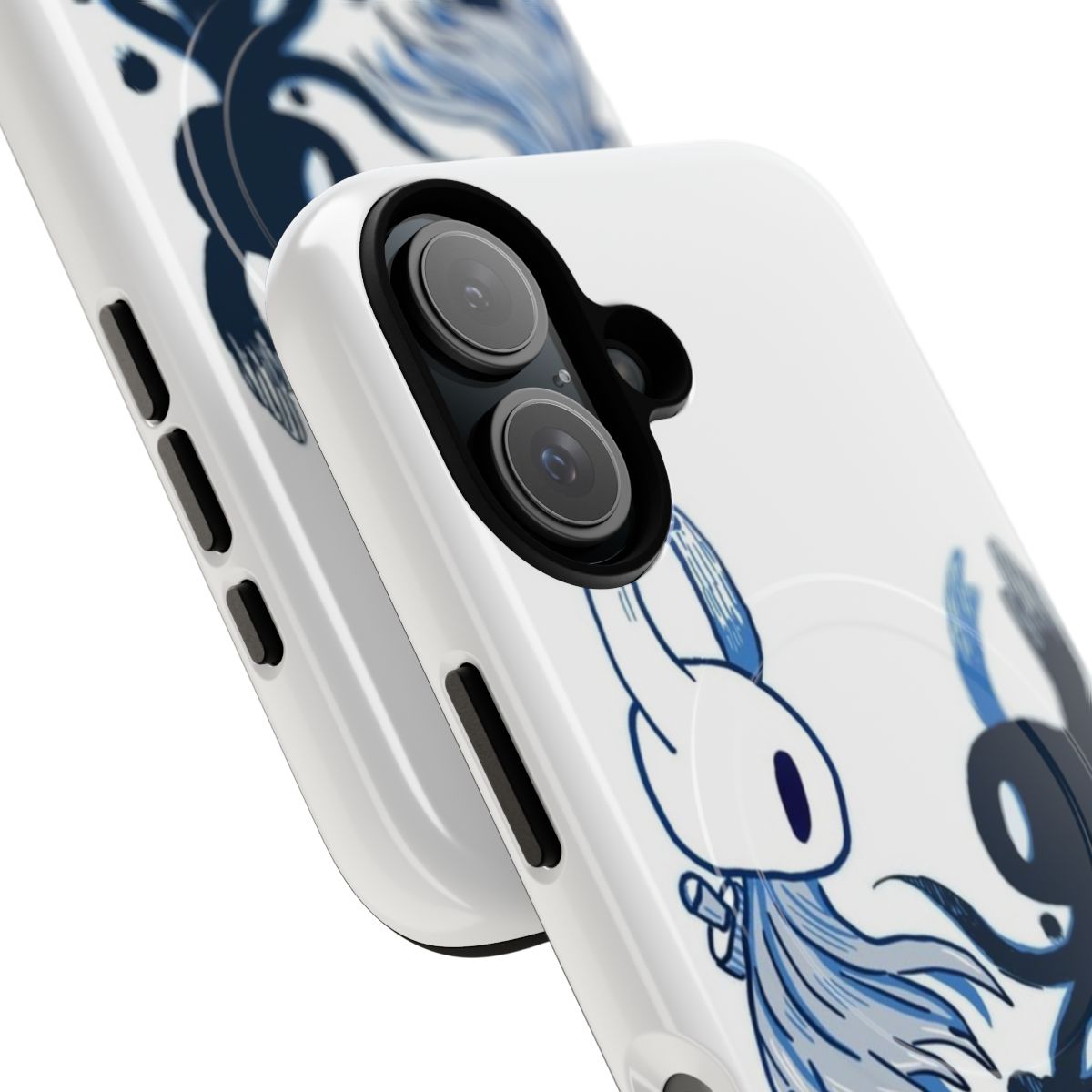 Hollow Knight-inspired tough phone case with blue shade soul design - Detail