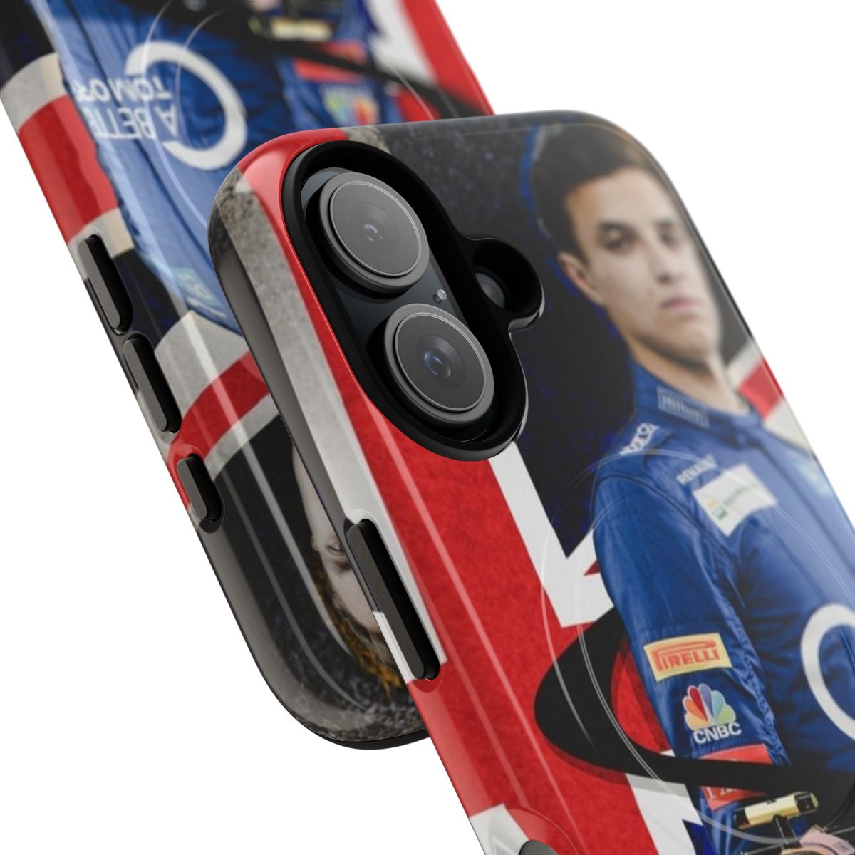 Lando Norris-themed magnetic tough phone case with a bold, sleek design for Formula 1 racing fans - Detail