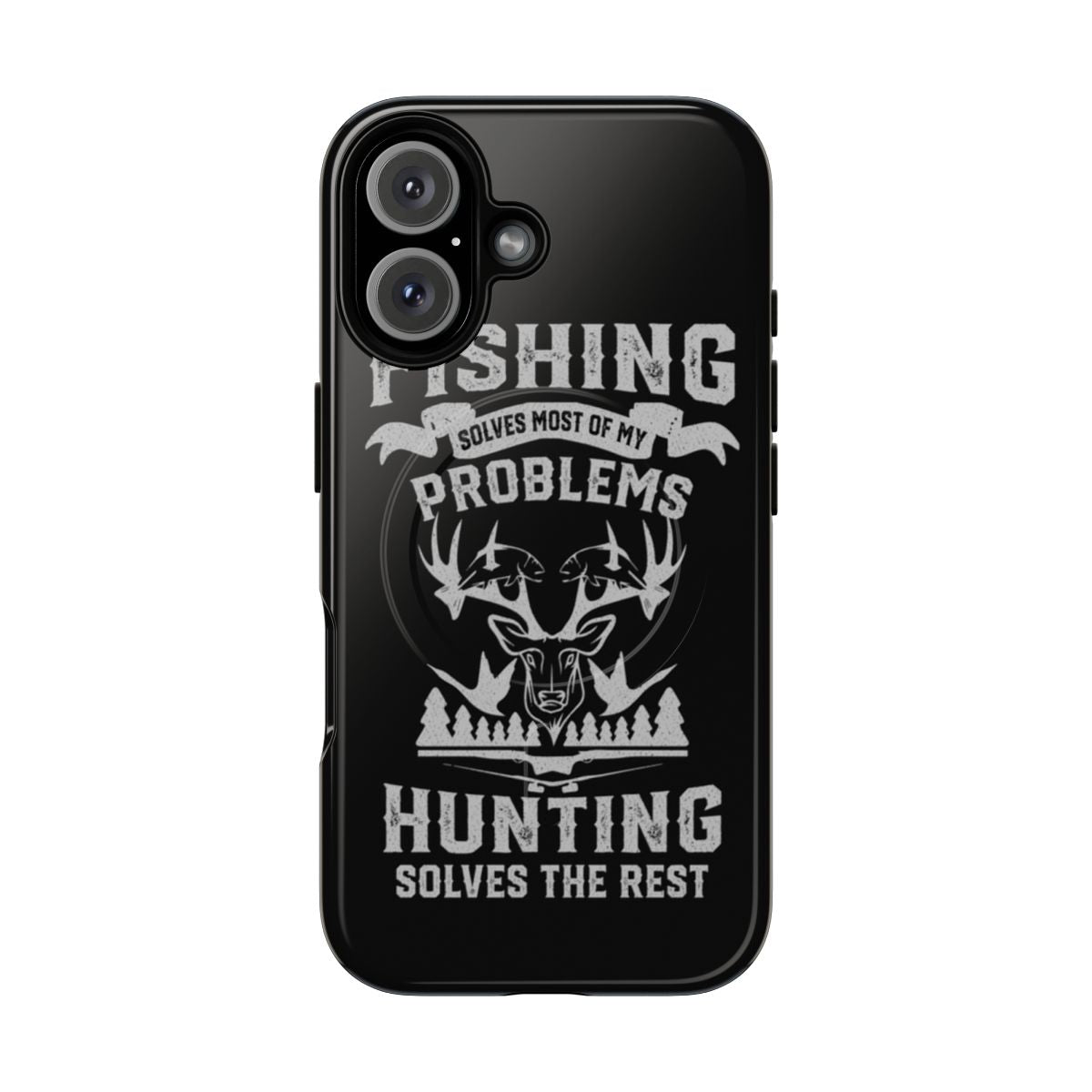 Durable magnetic phone cases featuring funny hunting and fishing designs for outdoor enthusiasts