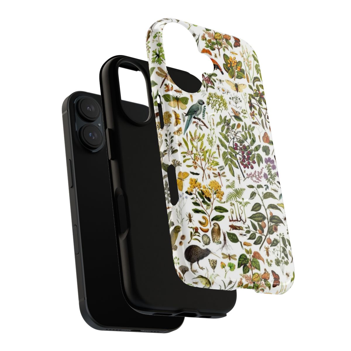 Detailed biology-inspired nature pattern on a magnetic phone case - Layers