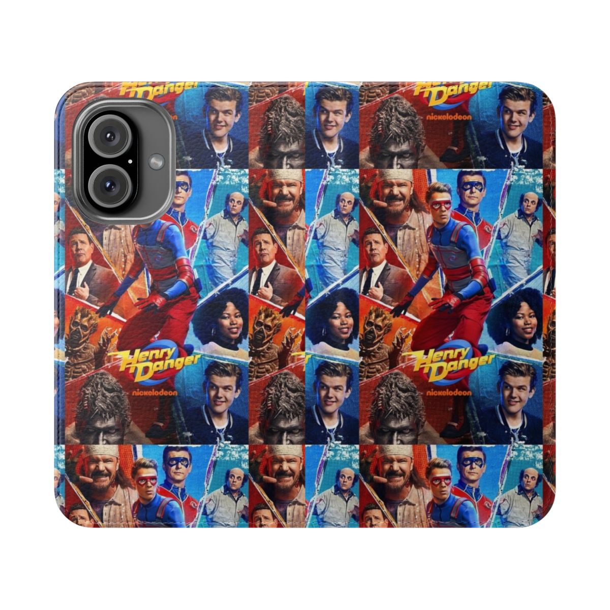 Henry Danger-inspired flip cover phone case for iPhone and Samsung