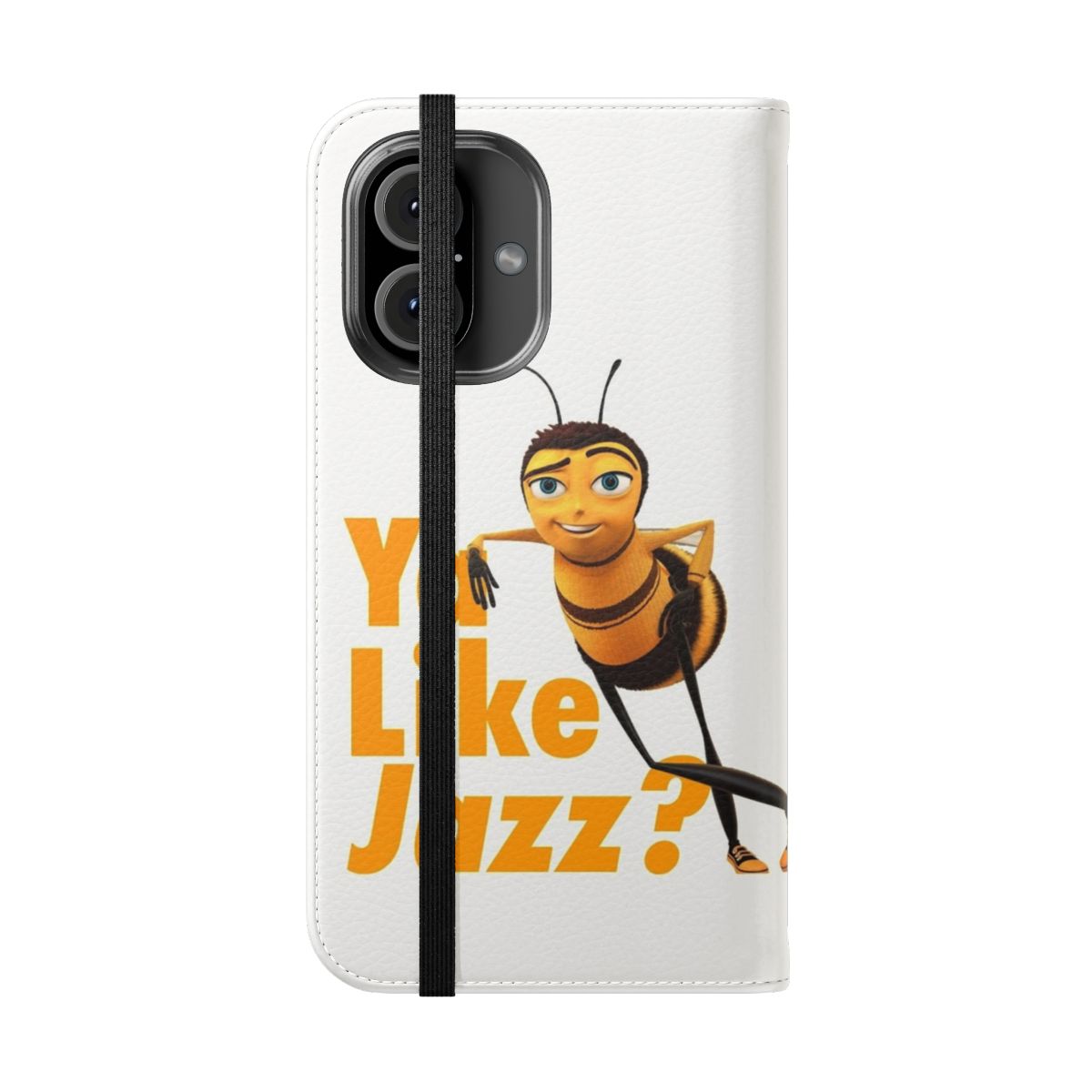 Bee Movie Themed Flip Phone Case with Funny Meme Design - Folded Front