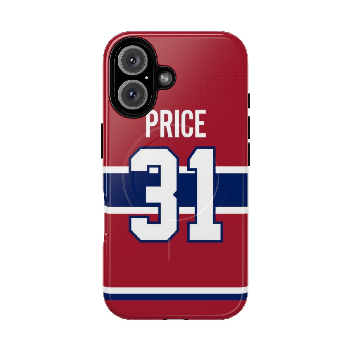 Montreal Canadiens-inspired phone case with team colors and logo