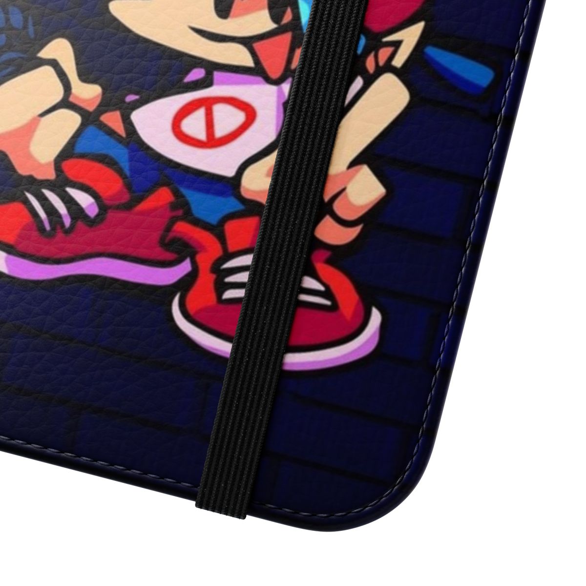 A vibrant and protective phone case featuring the beloved character Boyfriend from the popular game Friday Night Funkin'. - Close Up