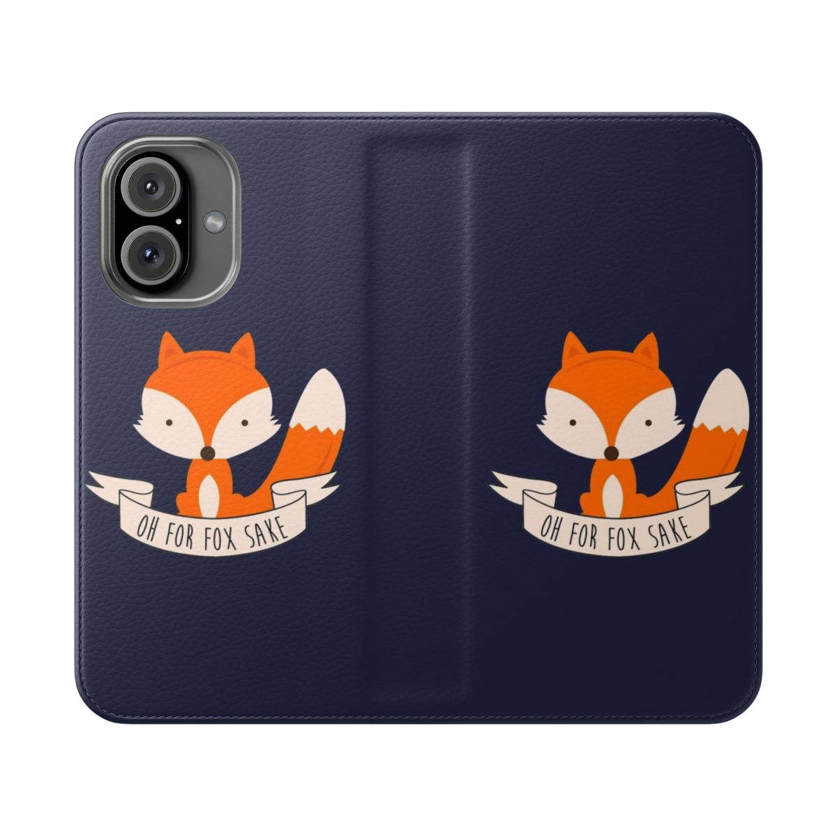 Colorful and Whimsical Fox-Themed Flip Cover Phone Case