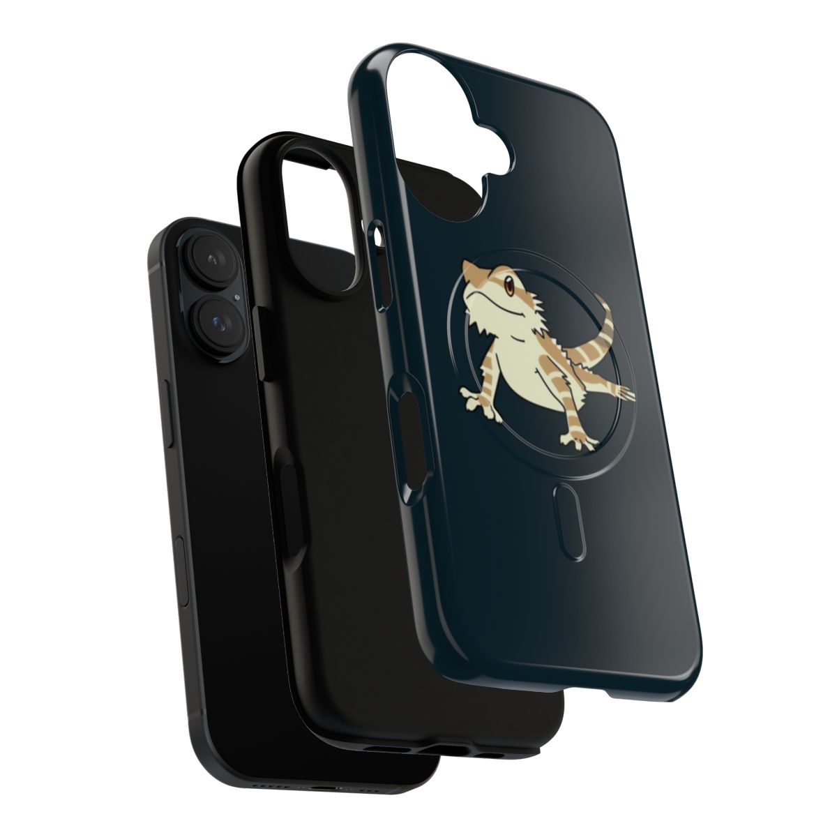 Bearded dragon phone case with magnetic and tough design - Layers