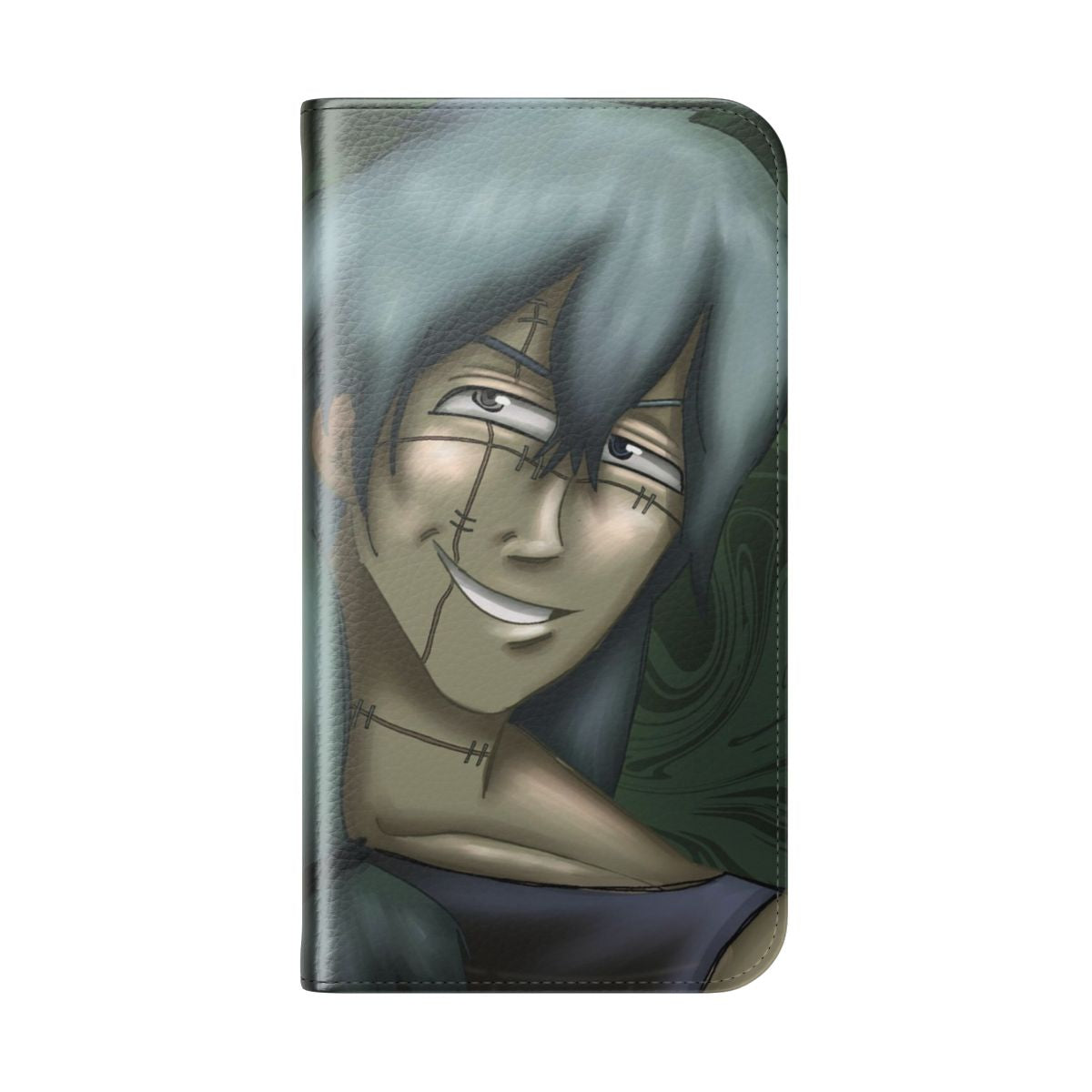 Anime-inspired Mahito phone case with a stylish flip cover design - Folded Back