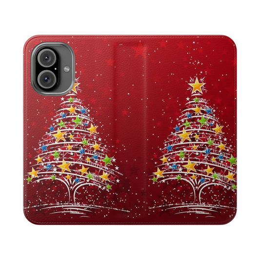 Photo of a festive Christmas tree phone case cover