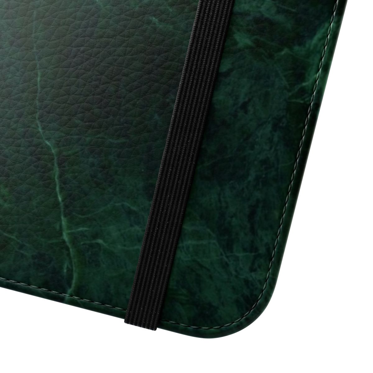 Green marble pattern flip cover phone case - Close Up