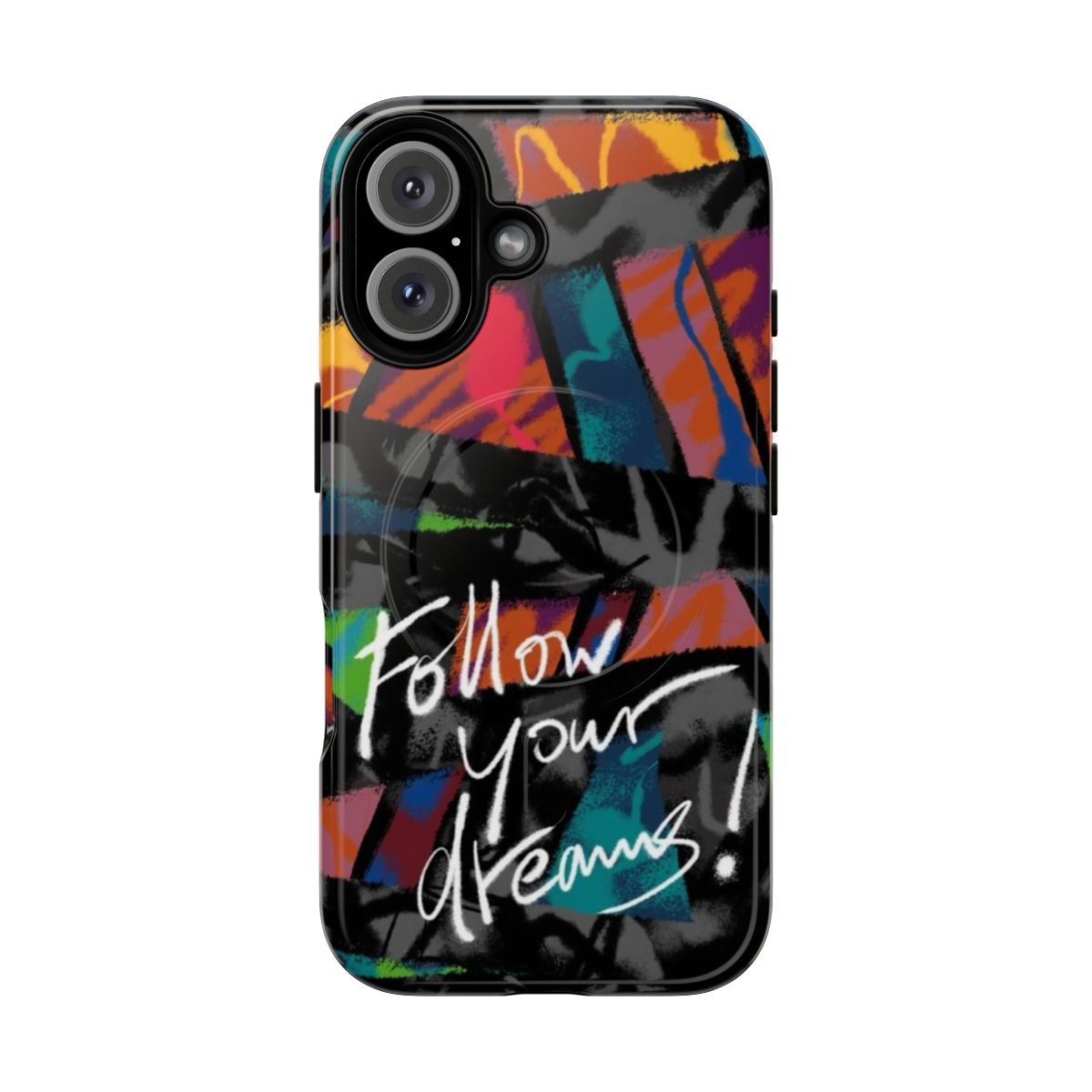 Colorful phone case featuring inspirational and motivational typography design