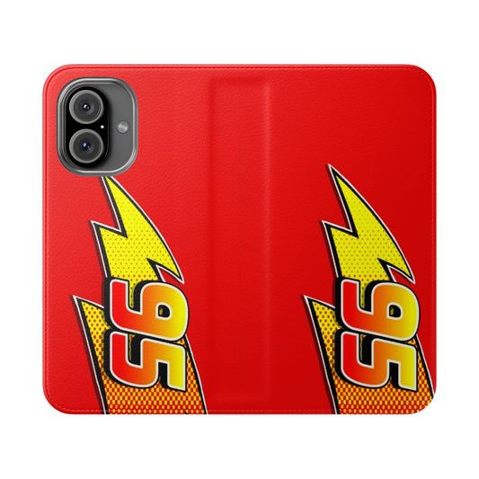 Sleek and protective phone case featuring the iconic Lightning McQueen character from the Cars movie.