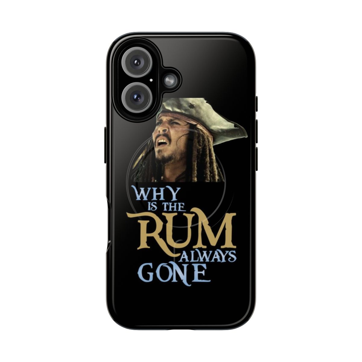 Magnetic tough phone case with pirates of the caribbean inspired design