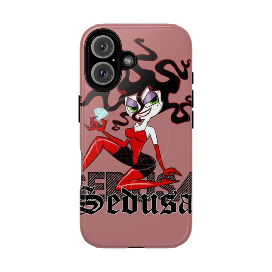 Sedusa-themed magnetic tough phone case with Powerpuff Girls fanart design