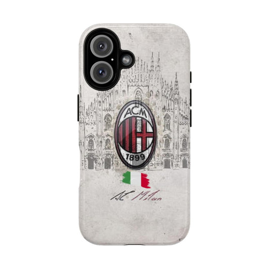 AC Milan-inspired phone case with a magnetic tough design