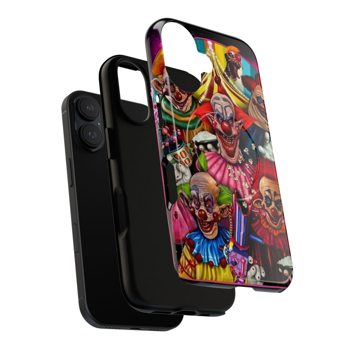 Tough phone case featuring the iconic Killer Klowns from Outer Space aliens - Layers