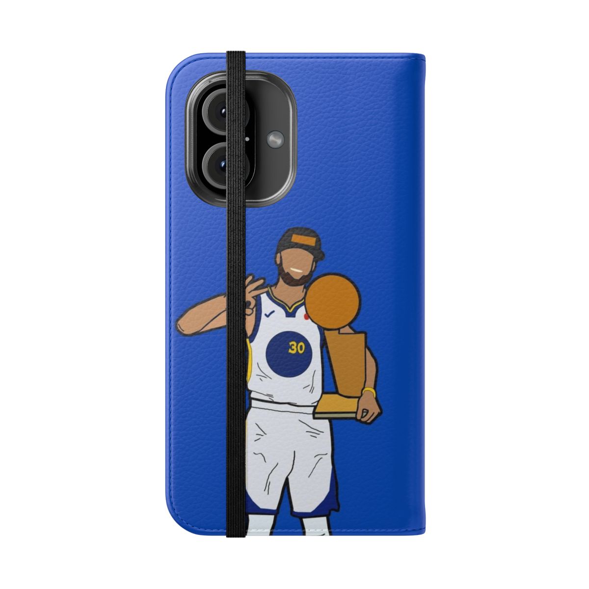 Steph Curry-themed Golden State Warriors flip cover phone case - Folded Front