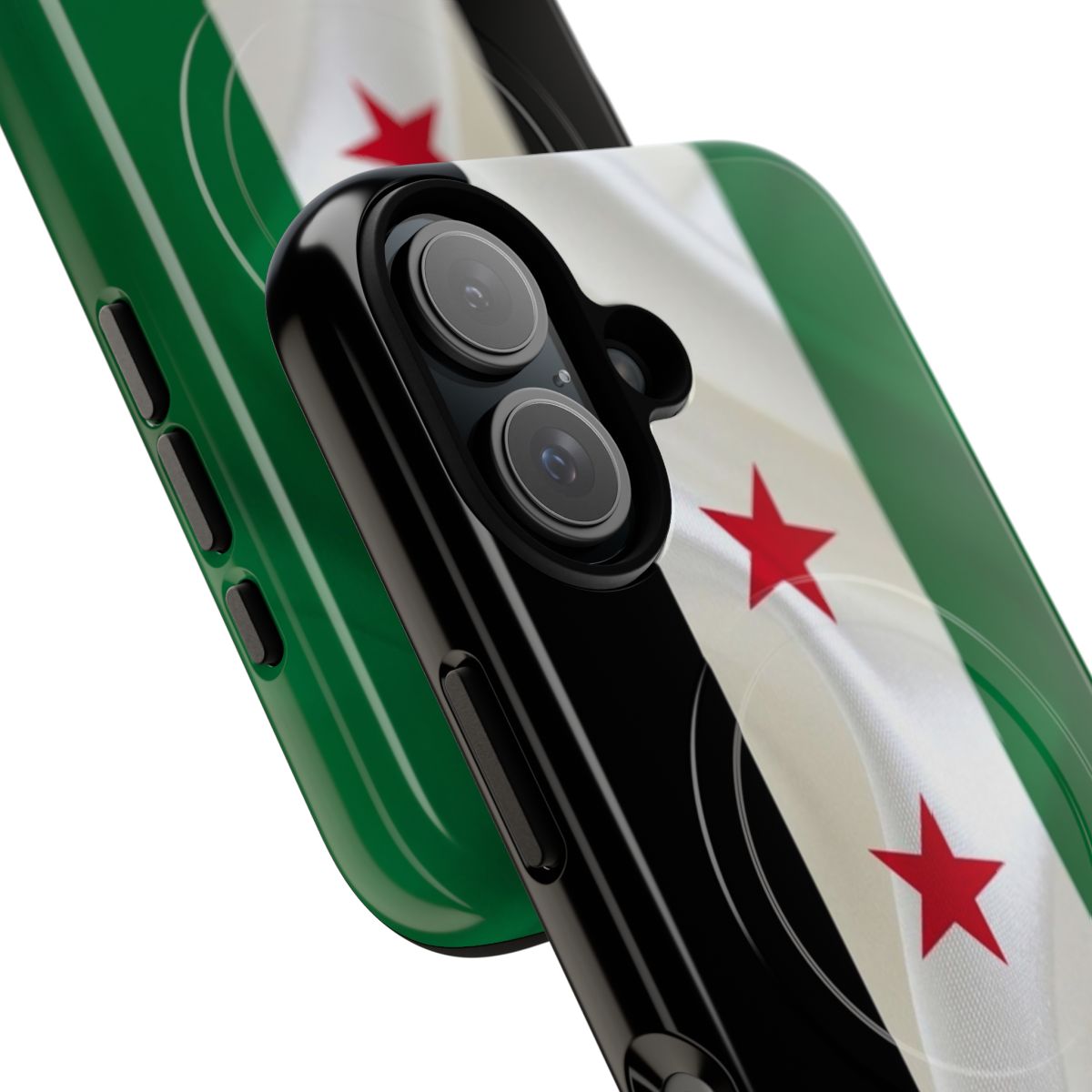 Stylish phone case featuring the flag of Syria - Detail