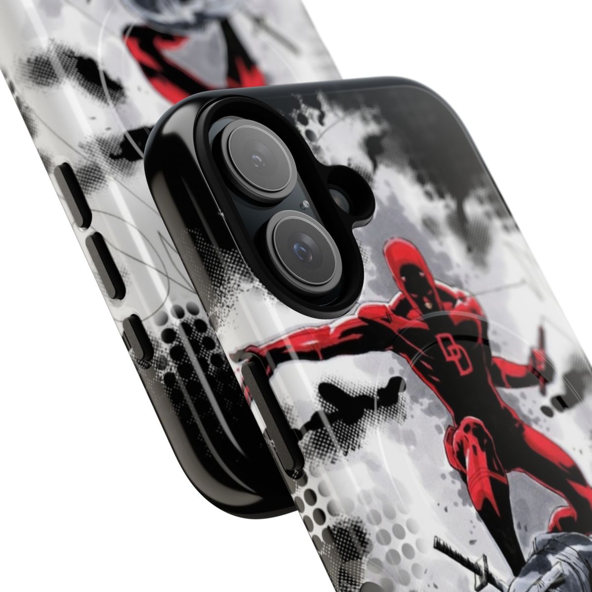 Magnetic tough phone case with superhero designs - Detail