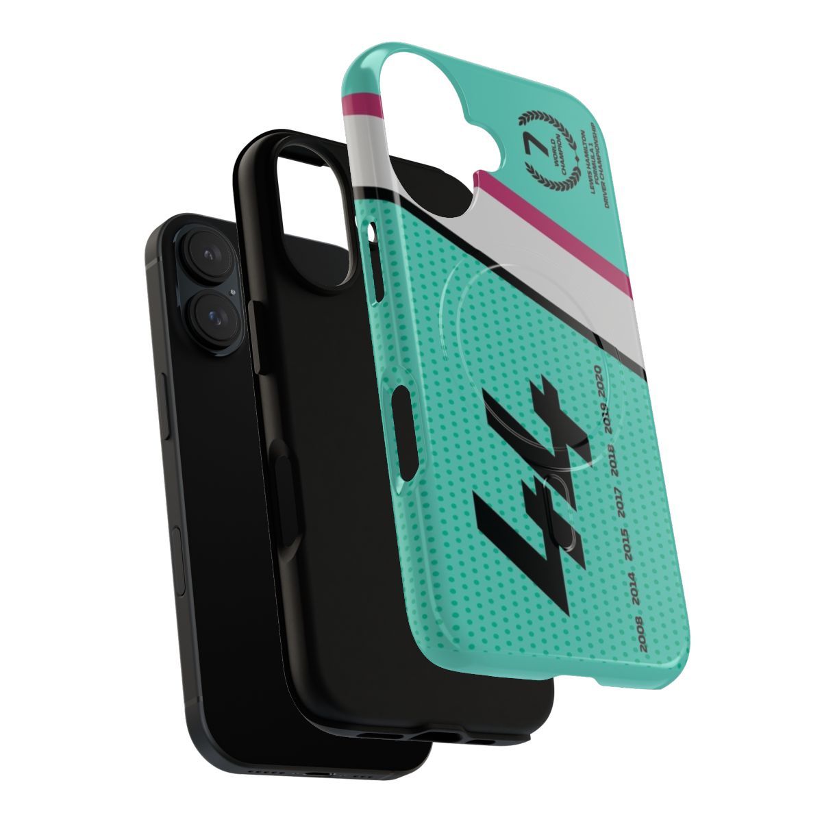 Magnetic tough phone case featuring the iconic number 44 and designed for F1 racing fans - Layers