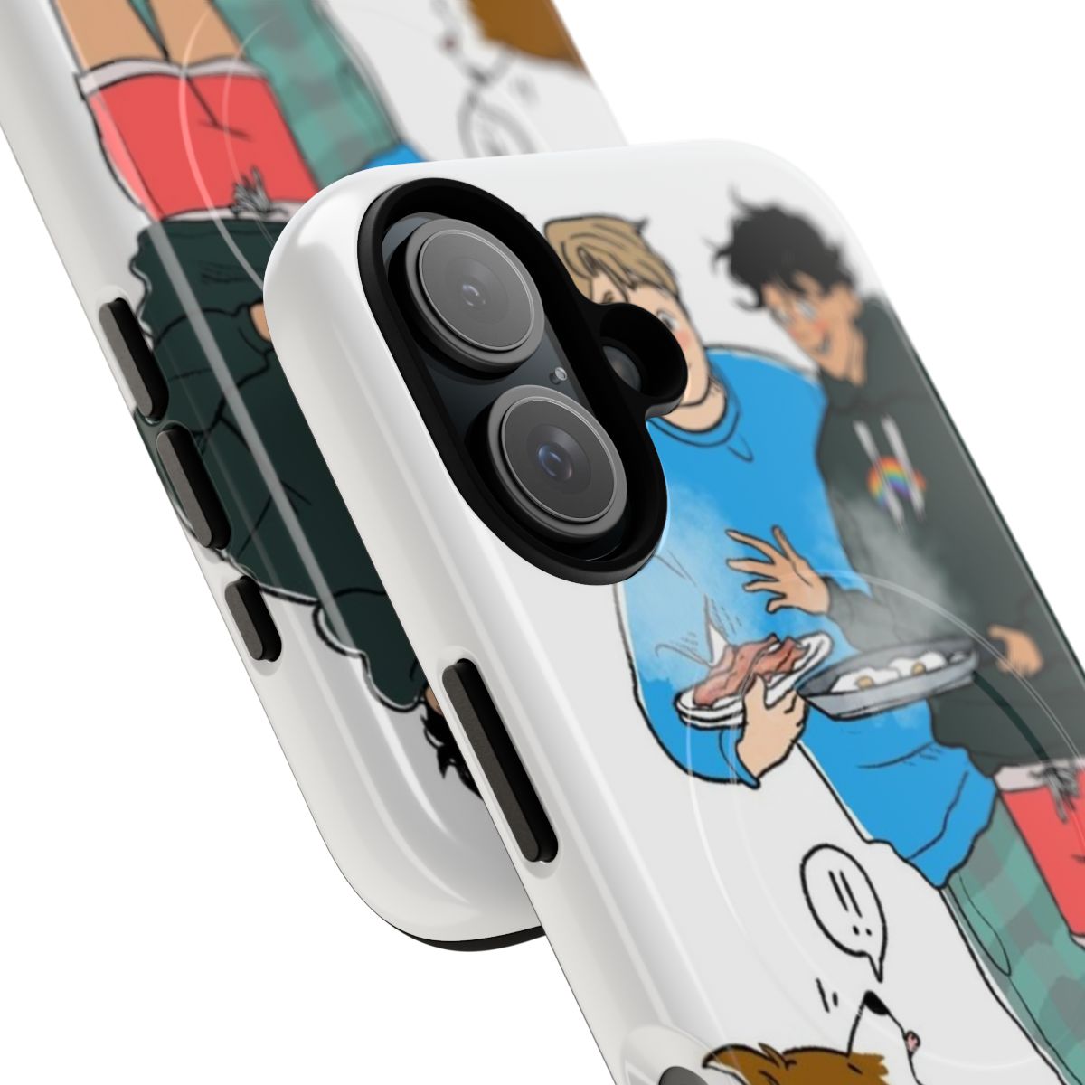 Durable phone case featuring a Heartstopper-inspired design - Detail