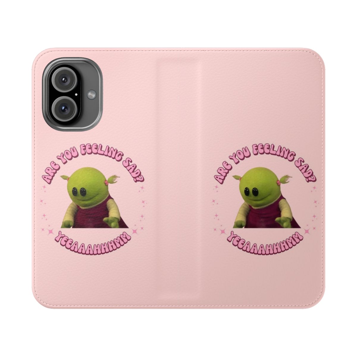 Flip phone case featuring the character Mona from the animated series Nanalan