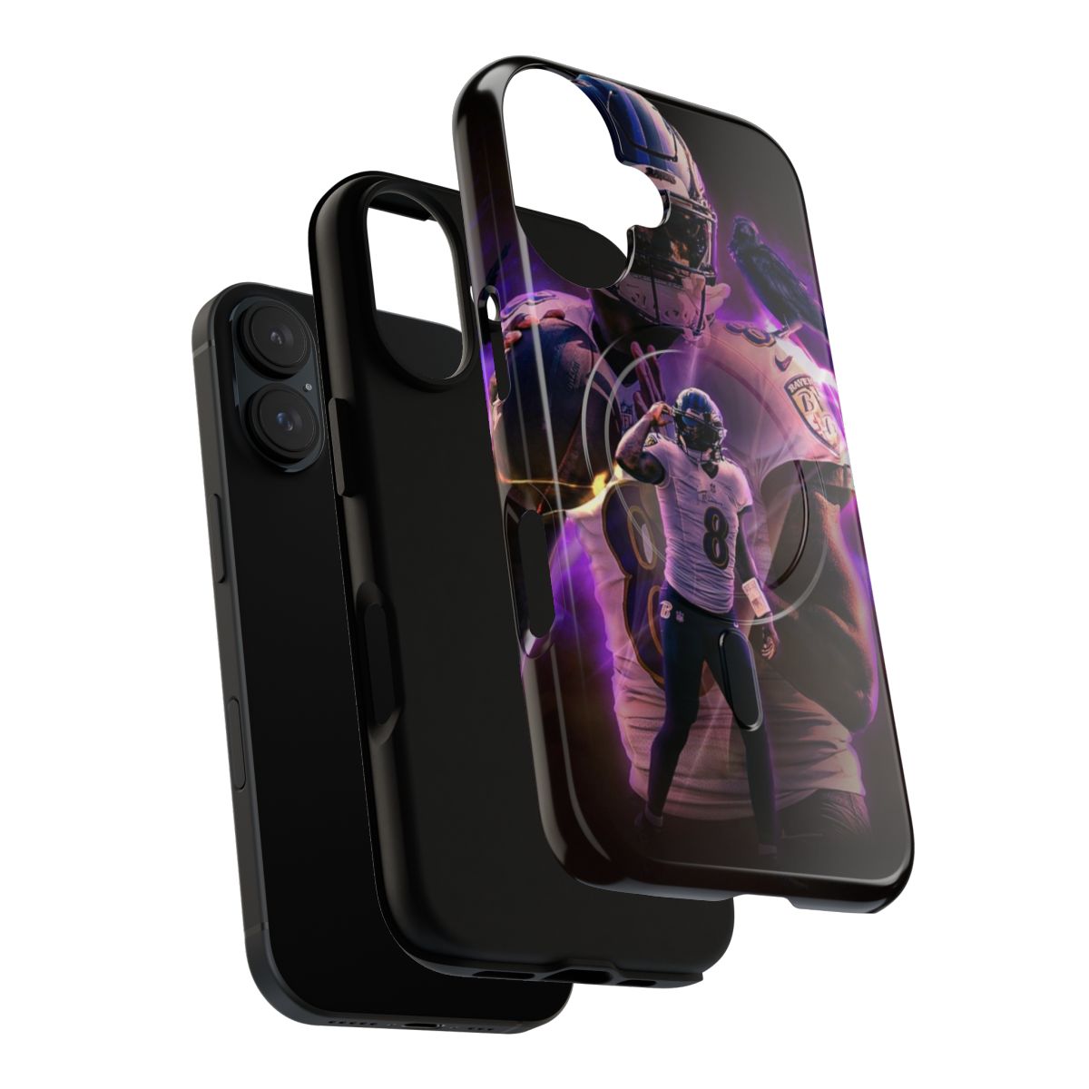 Lamar Jackson inspired magnetic tough phone case - Layers