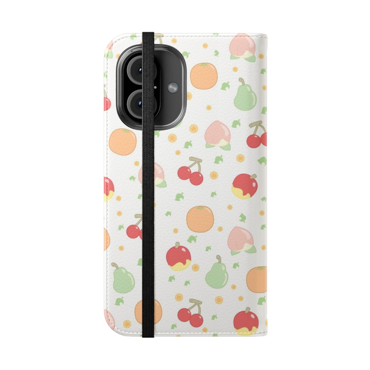 Colorful fruit pattern phone case cover with a cute and adorable design - Folded Front